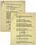 Moe Howards 22pp. Partial Script Dated April 1936 for The Three Stooges Film A Pain in the Pullman -- With Annotations in Moes Hand -- Likely Script Changes as Unbound -- Very Good Condition